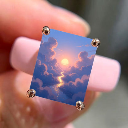 Sunset Cloud Square Ring