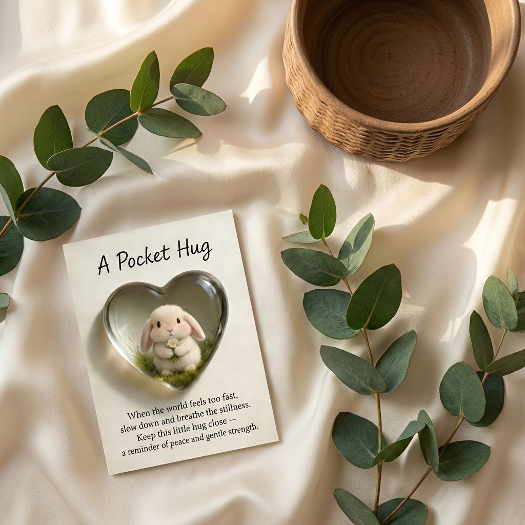 Heart Rabbit Pocket Hug Card