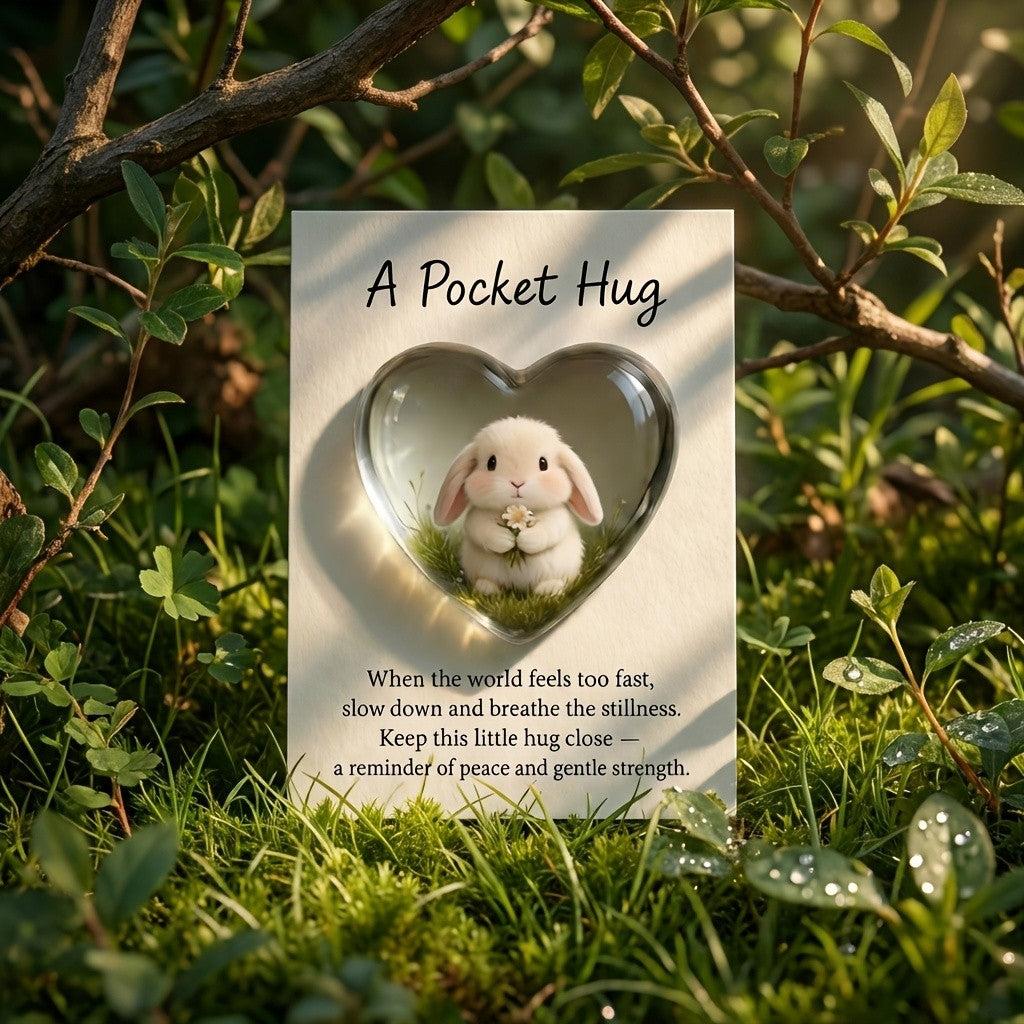 Heart Rabbit Pocket Hug Card