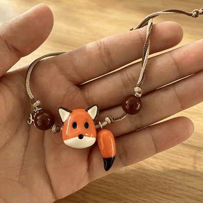 Fox & Tiger Eye Rope Bracelet
