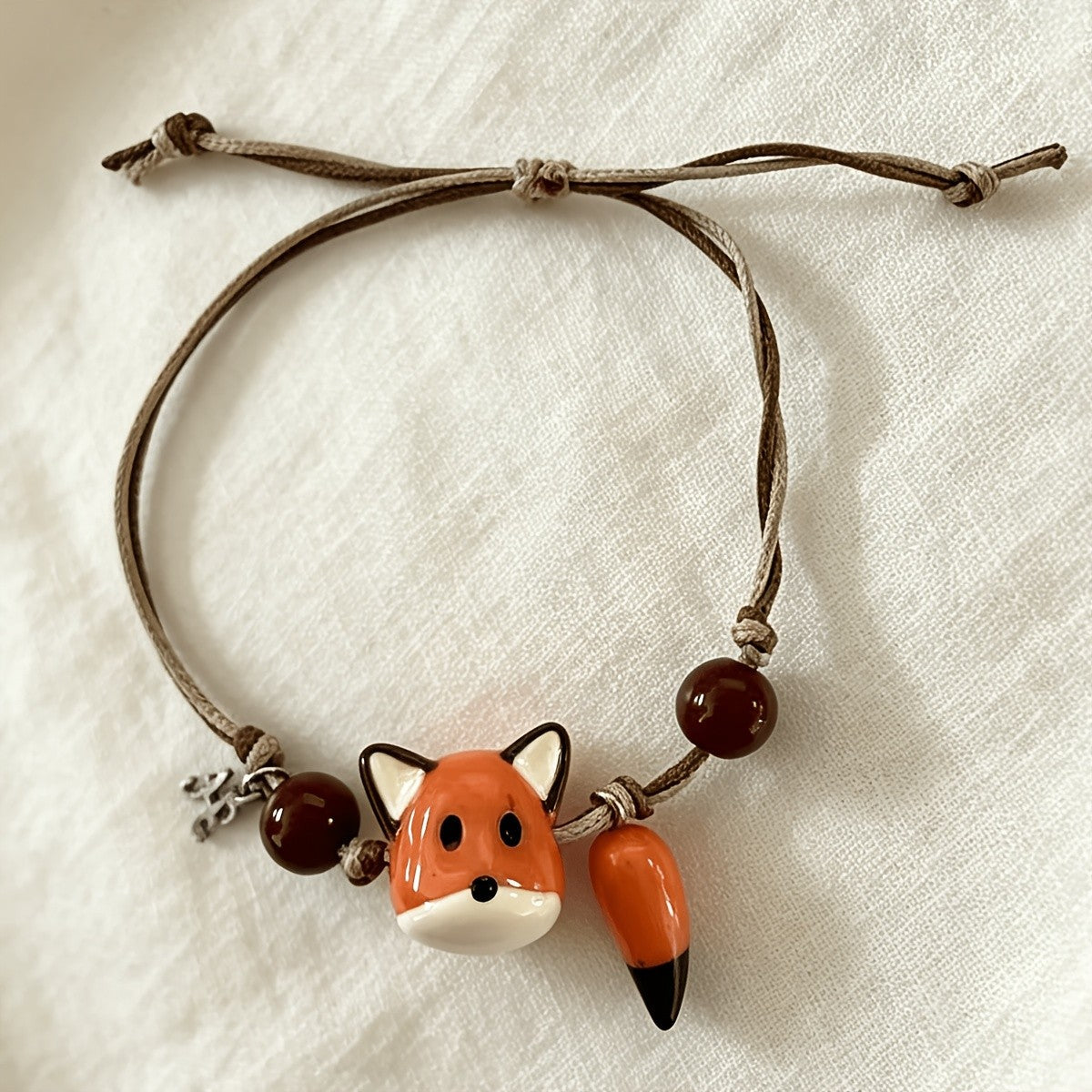 Fox & Tiger Eye Rope Bracelet