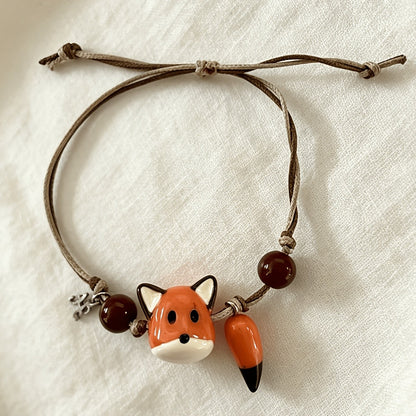 Fox & Tiger Eye Rope Bracelet