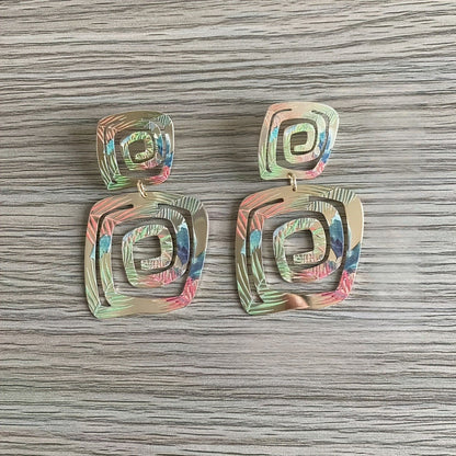 Tropical Square Spiral Jewelry Set