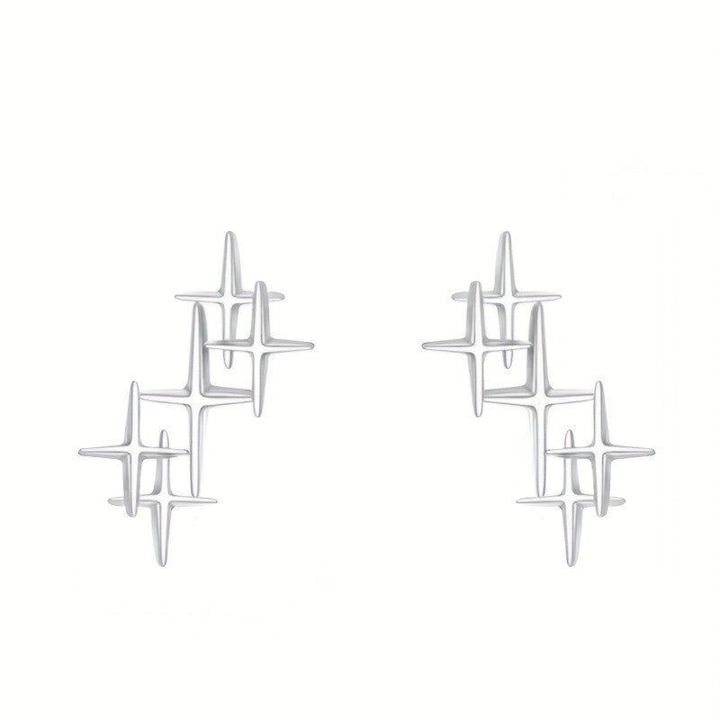Geometric Starburst Stud Earrings