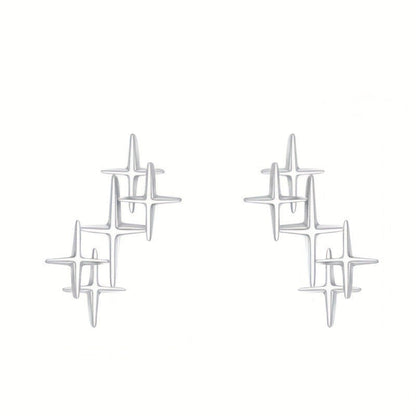 Geometric Starburst Stud Earrings