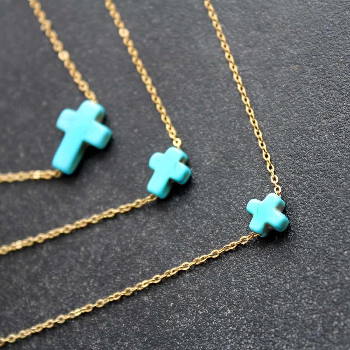Turquoise Cross Necklace