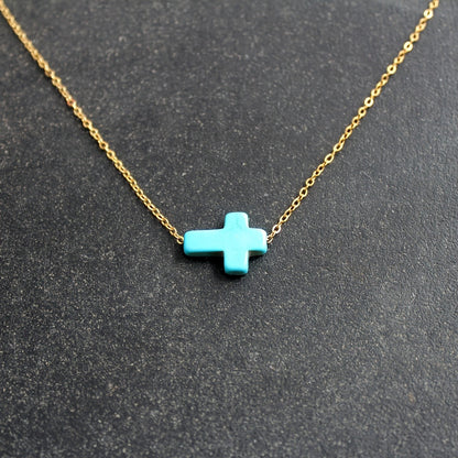 Turquoise Cross Necklace