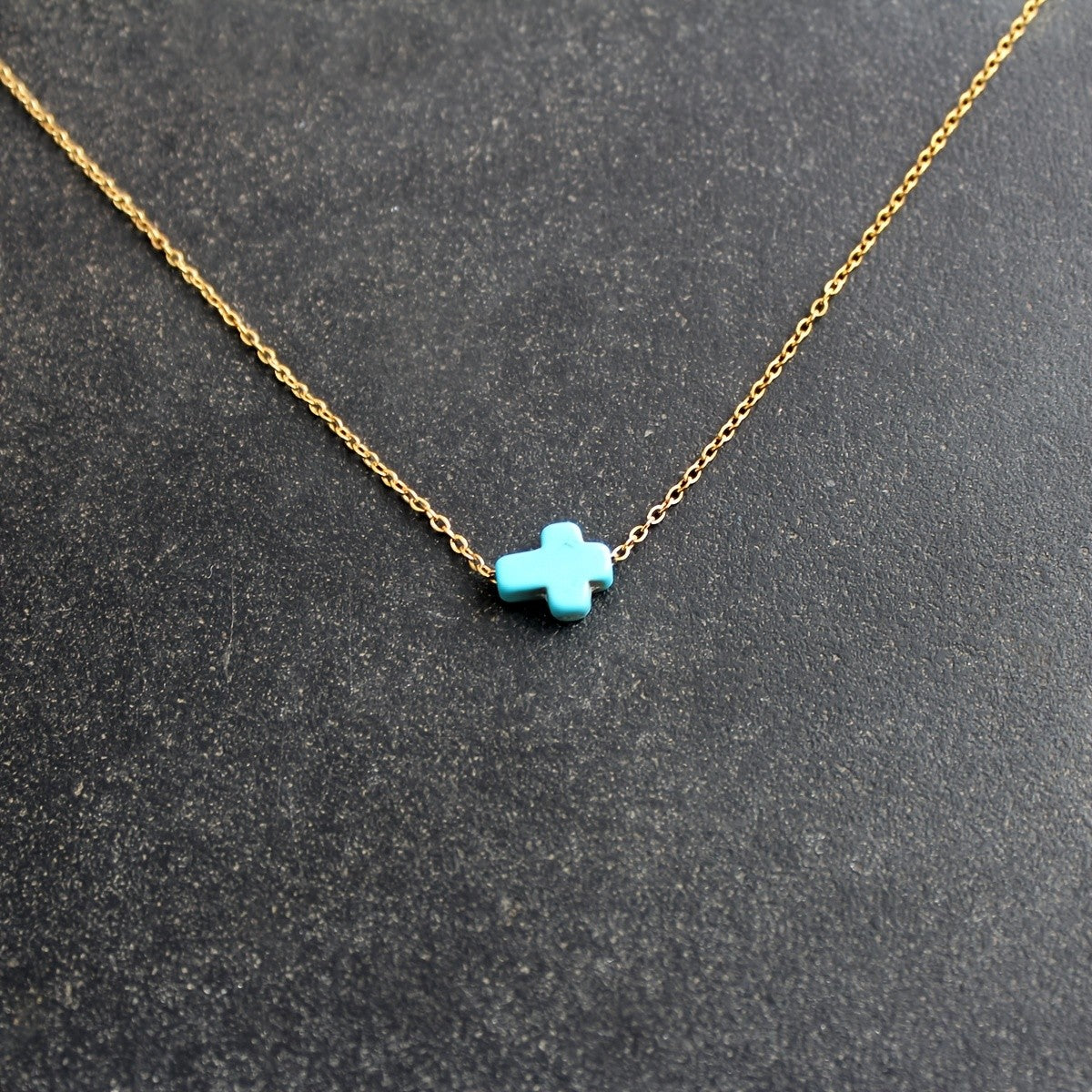 Turquoise Cross Necklace