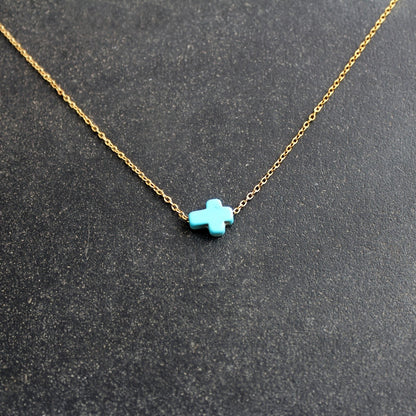 Turquoise Cross Necklace