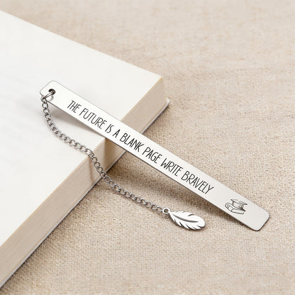 Graduation Cap Quote Bookmark with Feather Chain