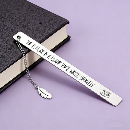 Graduation Cap Quote Bookmark with Feather Chain