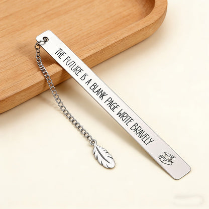 Graduation Cap Quote Bookmark with Feather Chain