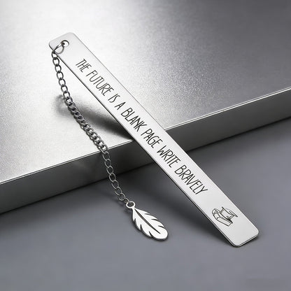 Graduation Cap Quote Bookmark with Feather Chain