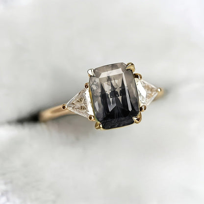 Witch Silhouette Rectangular Ring