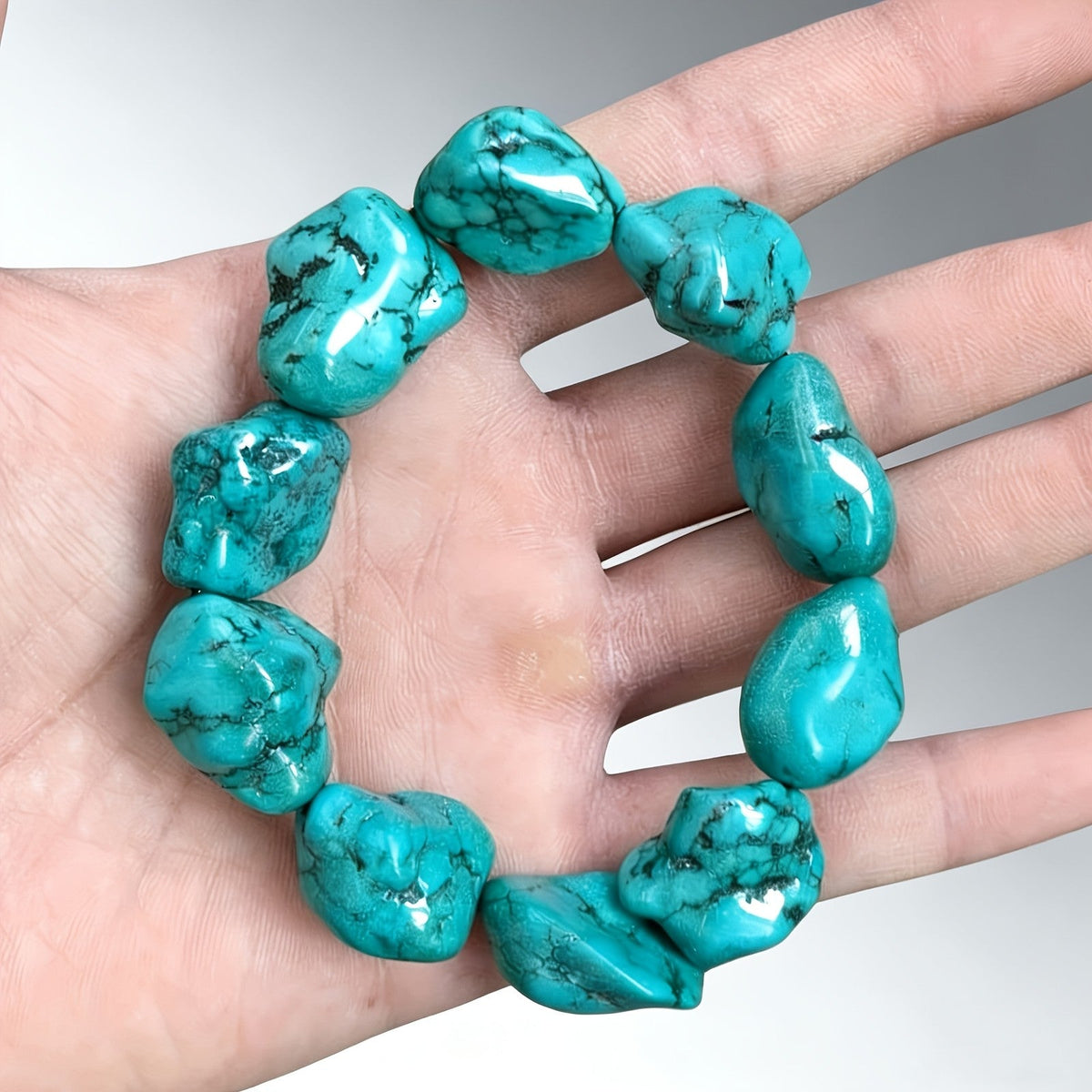 Turquoise Raw Stone Bracelet