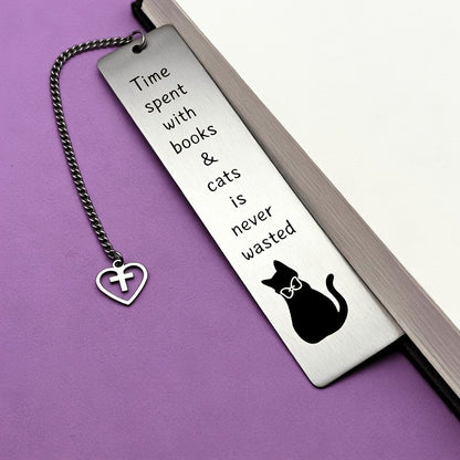 Cat Silhouette Quote Bookmark