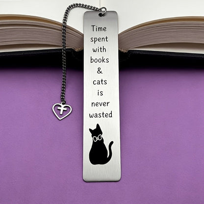 Cat Silhouette Quote Bookmark