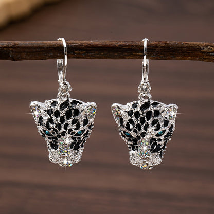 Leopard Head Circle Earrings