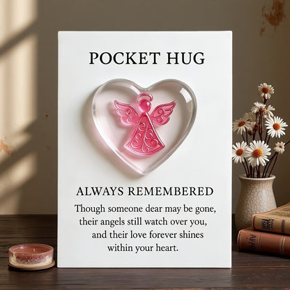 Pink Angel Heart Pocket Hug