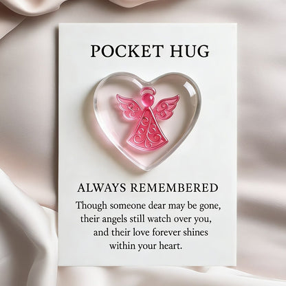 Pink Angel Heart Pocket Hug