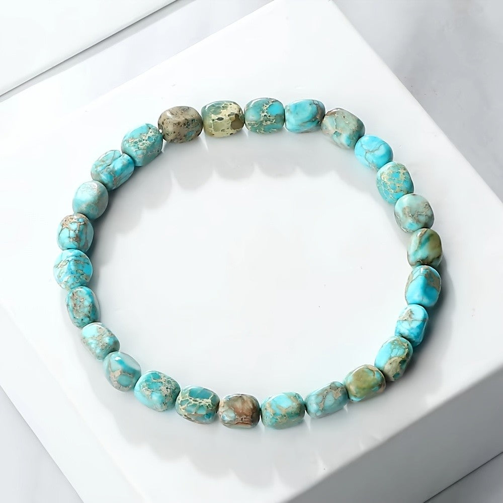 Marbled Turquoise Stone Bracelet