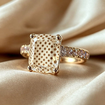 Polka Dot Square Ring