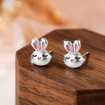 Pink Bunny Stud Earrings