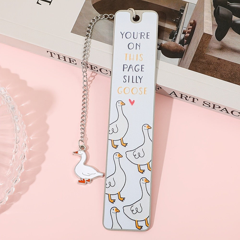 Silly Goose Quote Bookmark with Charm