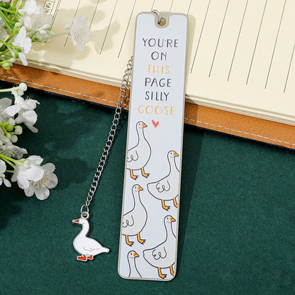 Silly Goose Quote Bookmark with Charm