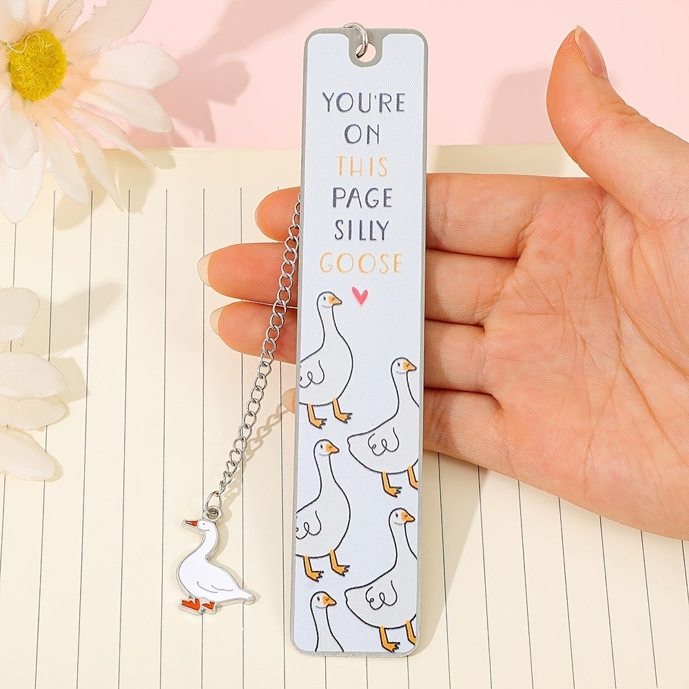Silly Goose Quote Bookmark with Charm