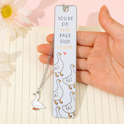 Silly Goose Quote Bookmark with Charm