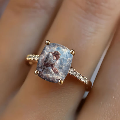 Praying Figure Square Ring