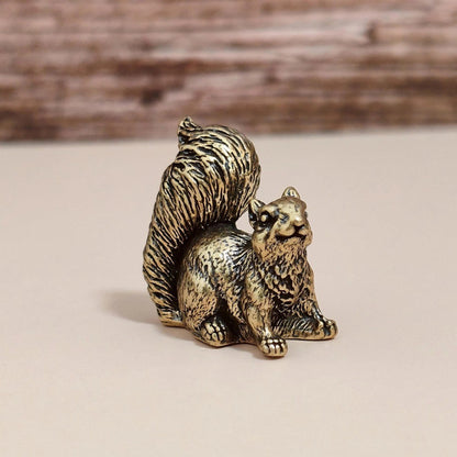 Brass Squirrel Figurine Set