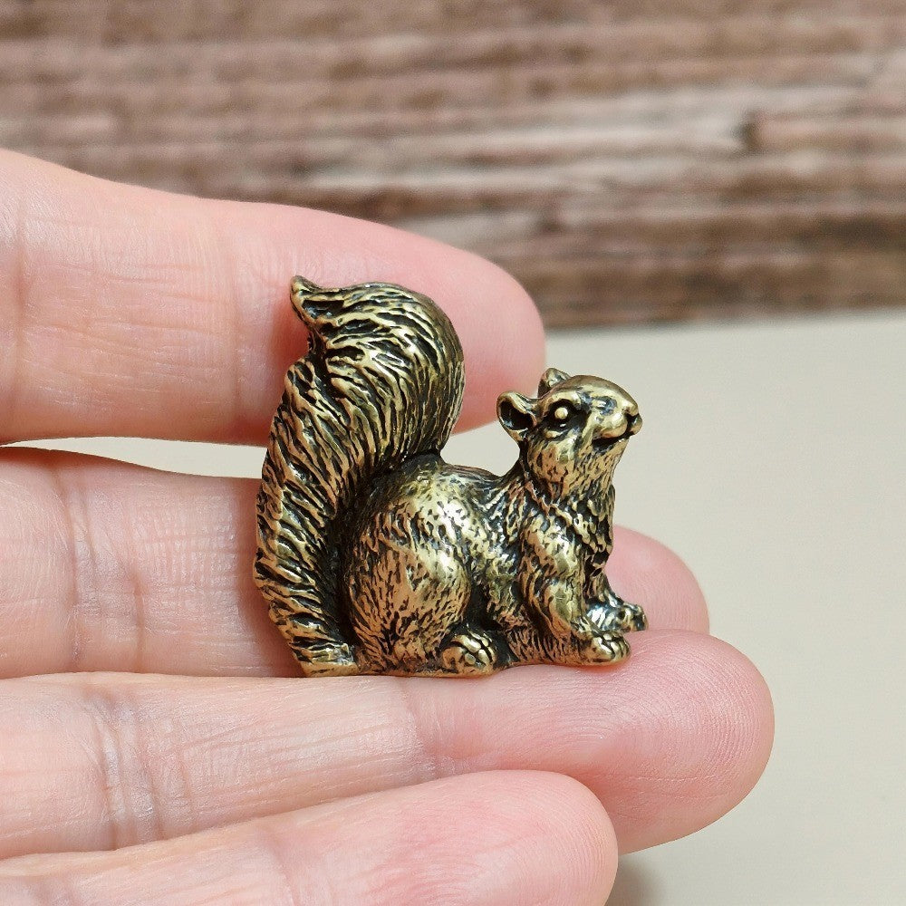 Brass Squirrel Figurine Set