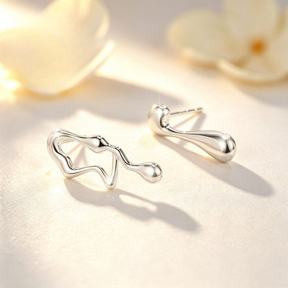 Asymmetrical Teardrop Earrings