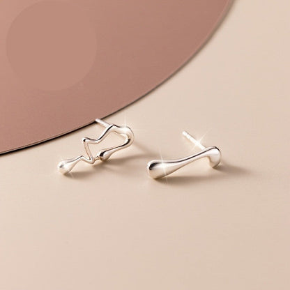Asymmetrical Teardrop Earrings