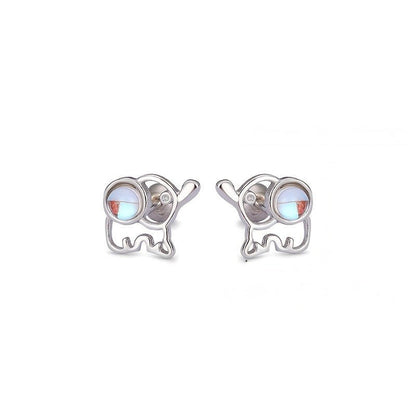 Crystal Elephant Stud Earrings
