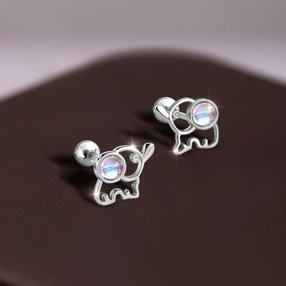 Crystal Elephant Stud Earrings