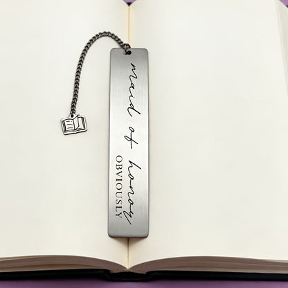 Maid of Honor Engraved Bookmark