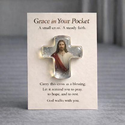Winter Cardinal Cross Keepsake