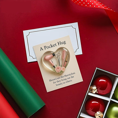 Hairstylist Heart Pocket Hug
