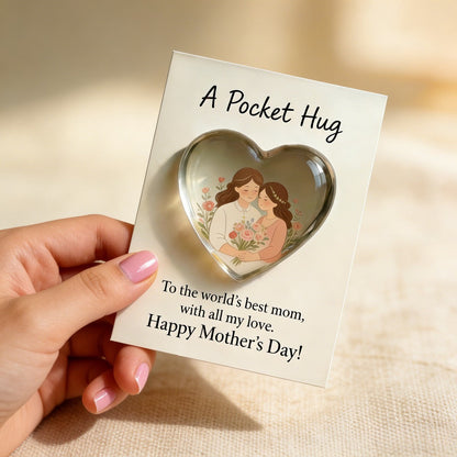 Mother Daughter Heart Pocket Hug