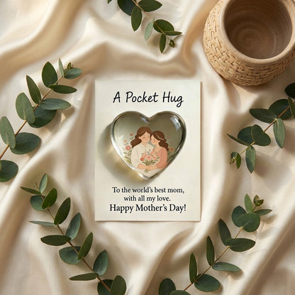 Mother Daughter Heart Pocket Hug