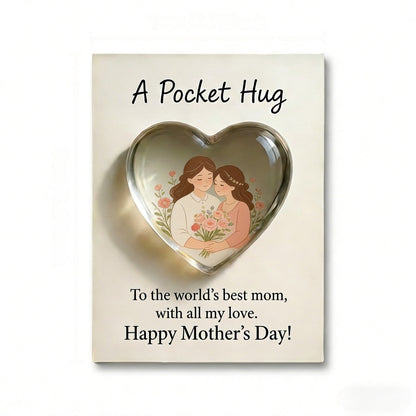 Mother Daughter Heart Pocket Hug