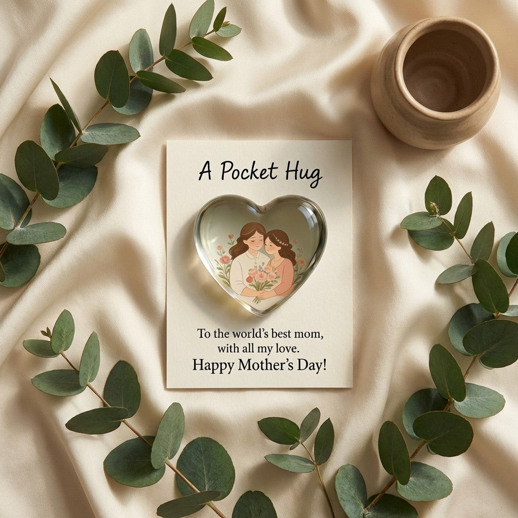 Mother Daughter Heart Pocket Hug