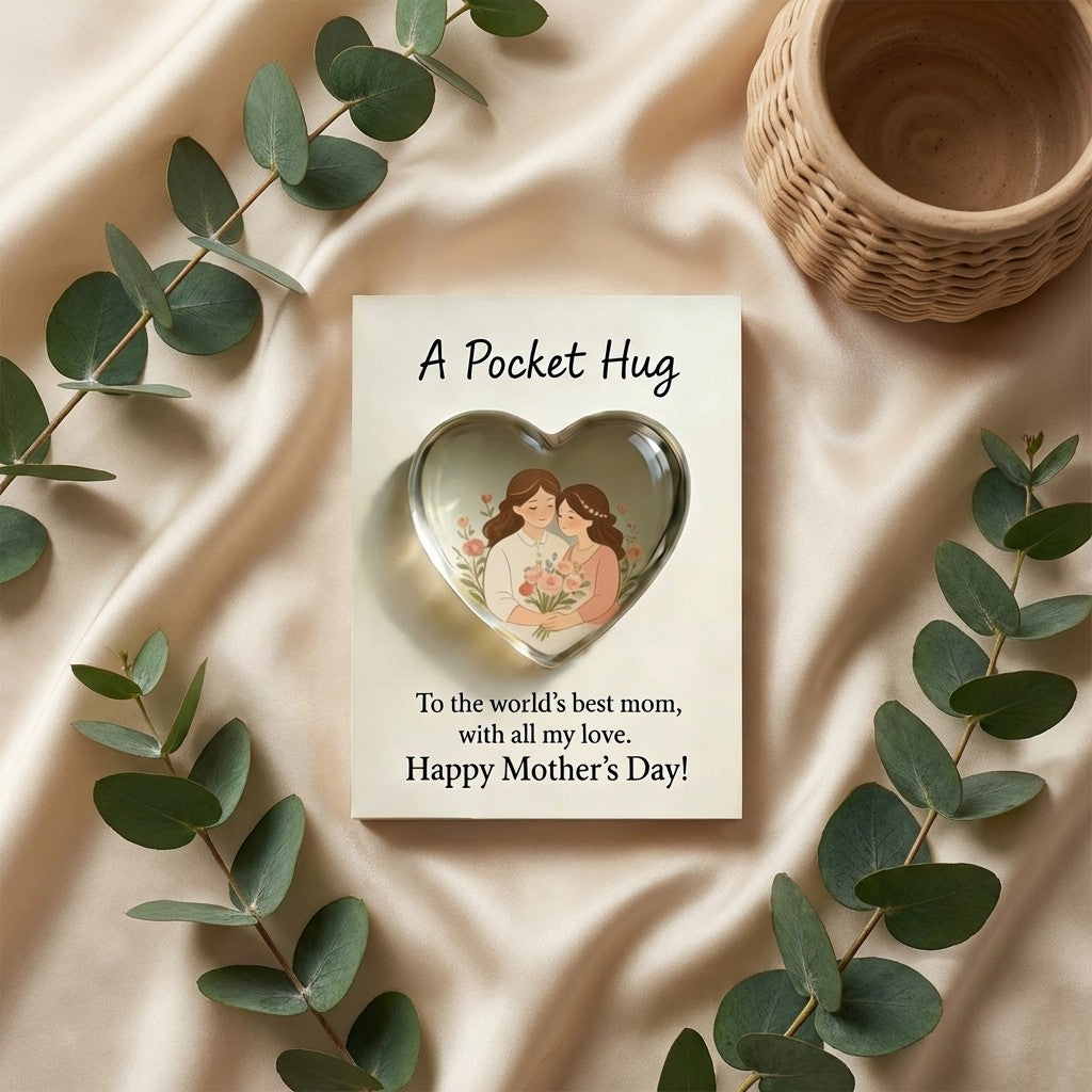 Mother Daughter Heart Pocket Hug