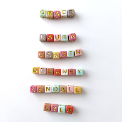 Colorful Acrylic Block Letter Necklace