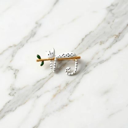 Reclining Cat Brooch