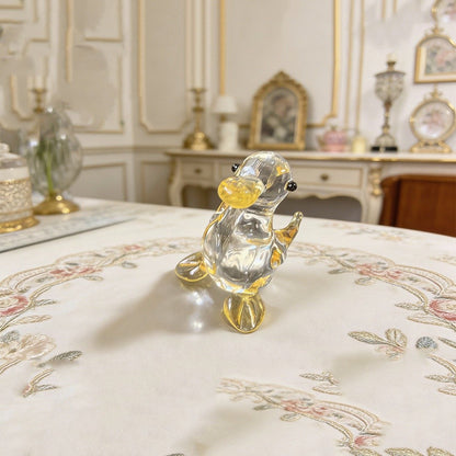 Crystal Duck Figurine Pair