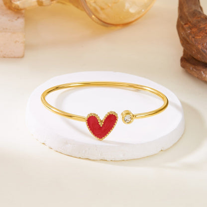 Red Heart Open Bangle